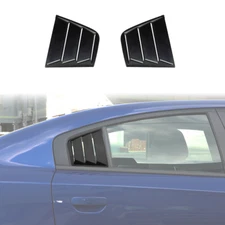 Rear Side Window Blinds Quarter Louver Decor Cover Trim for Dodge Charger 2015+