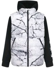 Black And White Jordan Little Boys Size 3T Layered-Look Hooded Jacket