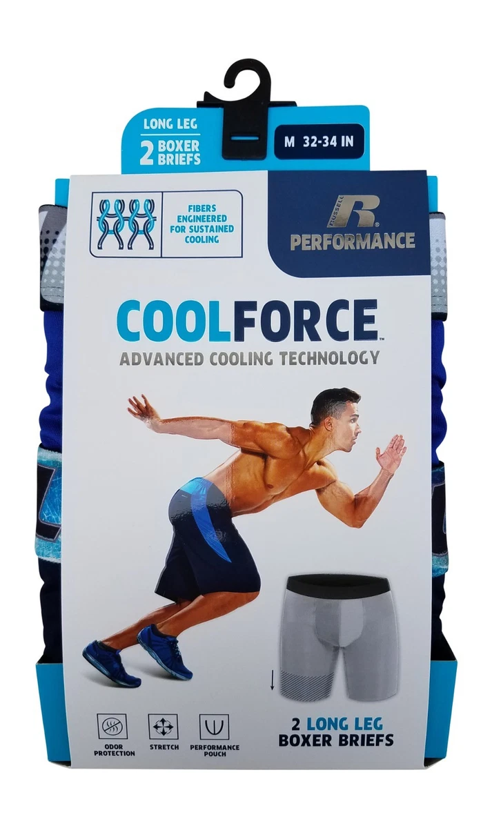 Russell CoolForce Boxer Brief Long Leg 2 Pack