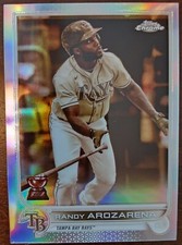 2022 Topps Chrome Base Sepia #161 Randy Arozarena - Tampa Bay Rays - Bx2
