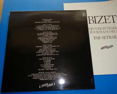 Par Setrak BIZET Complete Works for Piano Solo - Le Chant du Monde