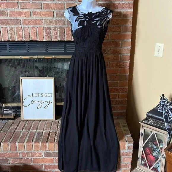 asos black bridesmaid dress Black Mini Dress Square Neck Button Down main image 1