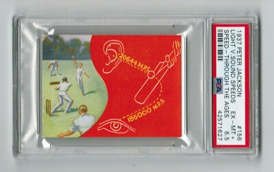 cricket cigarette cards PSA 6.5 CRICKET (Light v. Sound) 1937 Cigarette Card #156 HIGHEST EVER  GRADED