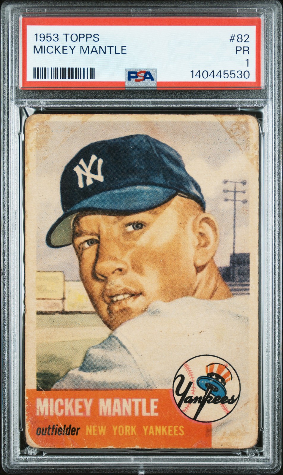 1953 Topps #82 Mickey Mantle PSA 1 PR HOF New York Yankees
