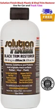Solution Finish Black Plastic & Vinyl Trim Restorer - Use for Car and Truck 12oz