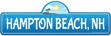 Hampton, NH Beach Sign | Indoor/Outdoor Décor for Surfers & Ocean Lovers