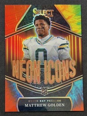 2025 Panini Select - Matthew Golden #8 Neon Icons Tie-Dye Prizm