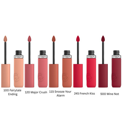 L'Oreal Paris Infallible Matte Liquid Lipstick 0.16 Fl Oz Set of 5 Shades