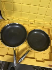 HEXCLAD 2 Piece Nonstick Stainless Steel Frying Pan Set 10 and 12” No Lid