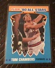 1990-91 Fleer Basketball - All-Stars Sticker - Tom Chambers #8