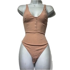 FREE PEOPLE Intimately Larissa Blush Thong back bodysuit Size XS
