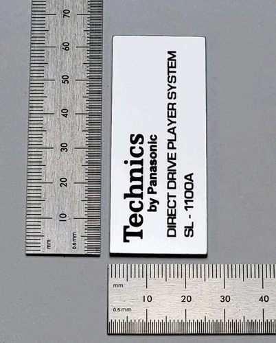 Technics SL-1100A Turntable & Equipment Badge Logo Premium Silver With Adhesive