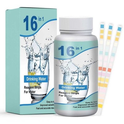 Wasserqualität Teststreifen 16 in 1 Set für Brunnen Trinkwasser PH Analyse