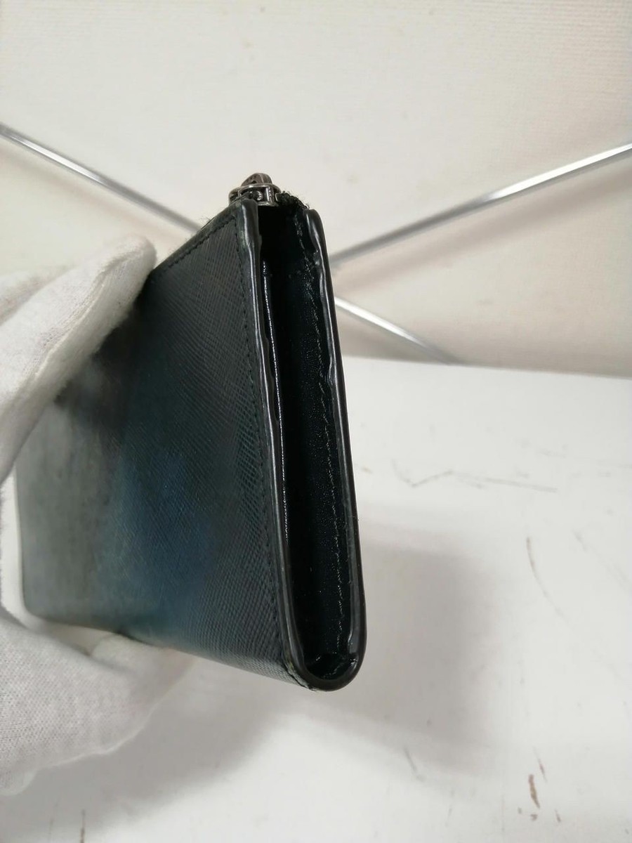 Yuhaku long wallet Blu Used View 5