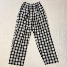 Zara Black White Plaid Pants Kids 13-14Y