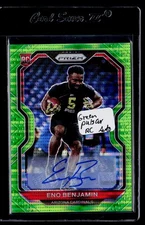 2020 Panini Prizm #324 Eno Benjamin Rookie Autographs Prizm Neon Green Pulsar