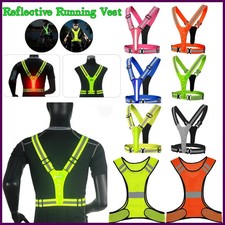 Safety Hi Viz Reflective Flashing Belt Cycling Walking Running Bike Bright Light