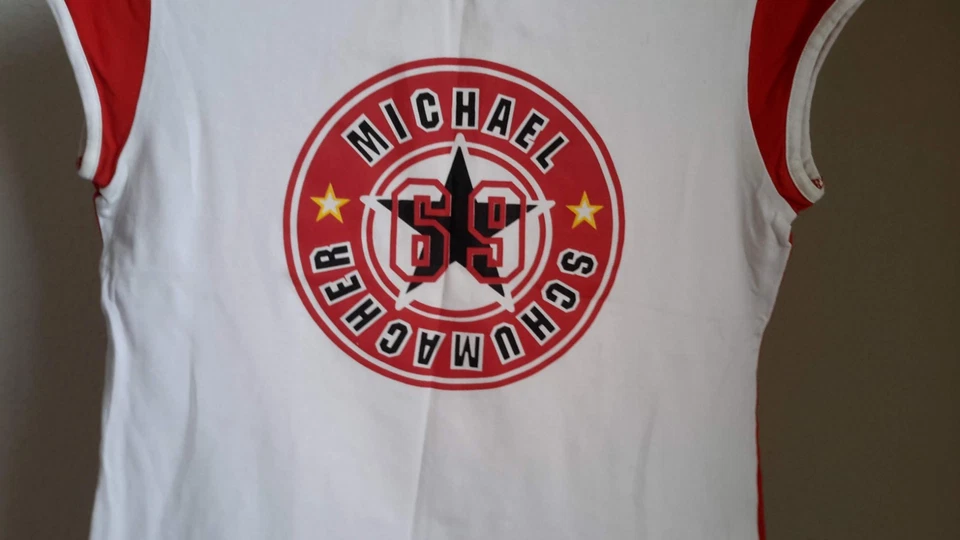 Camisa De Colección Michael Schumacher Mujer L Fórmula 1 Campeón del Mundo de Carreras Usada Foto 2 de 4