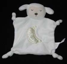 Stepping Stones White Lamb Security Blanket Baby Lovey Moon Knots