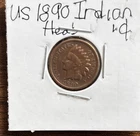 1890 Indian Head Penny Cent Error:Off Center Strike On Reverse. Bid!!