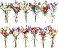 Mini Dried Flowers 10/12/24/36 Pack Romantic Colour for Vase Decor Craft