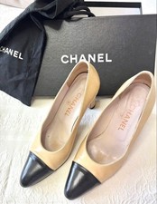 CHANEL Pumps Bicolor Women's with Box Size EU36.5/US6.5
