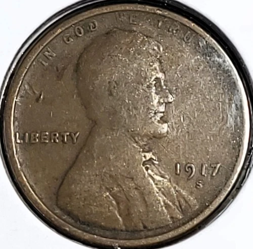 1917-S 1C BN LINCOLN CENT IN UPPER FINE