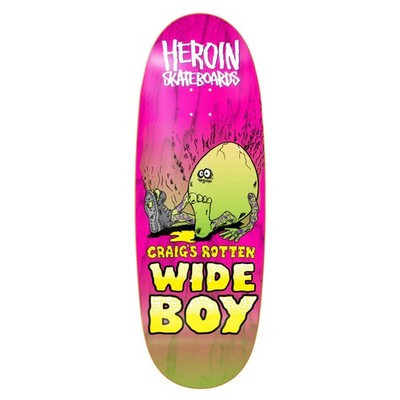 Heroin Skateboard Deck Questions Rotten Wide Boy Egg 10.75
