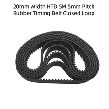 20mm Width HTD 5M 5mm Pitch Rubber Timing Belt Closed Loop for CNC, 3D Printer
