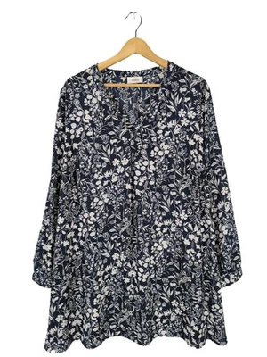 YESSICA Vestido de manga larga Mujeres Vestido Talla EU 52 azul-blanco - Imagen 1 de 4