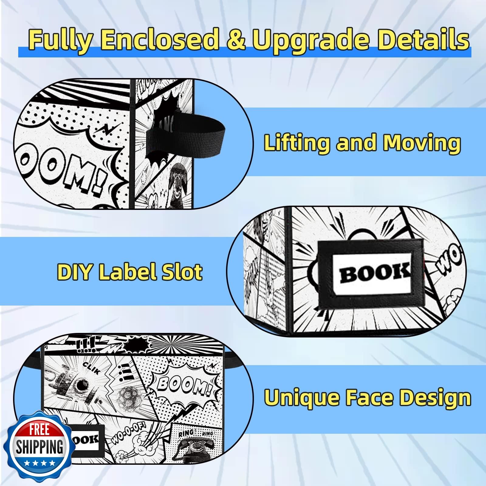 YNSZAS Collection Comic Book Storage Boxes, Protector Organizer 15.8" X 7.8" 