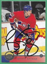 1996-97 Leaf Hockey *SIGNED* ~ Card#111 ~ Brian Savage ~ Canadiens