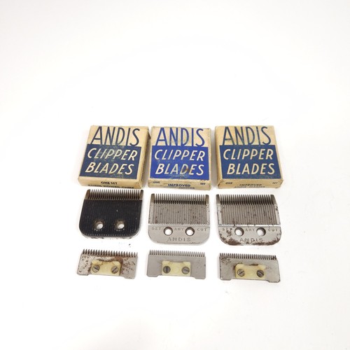 Lot Of 3 Vtg Andis Model M And M2 Barber Clipper Blades