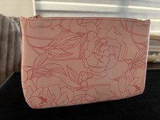 Ipsy Pink Floral Makeup Bag