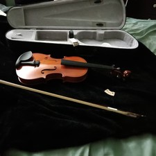 Glarry 4/4 3/4 1/2 1/4 Size Acoustic Violin with Case Bow Rosin for Beginner