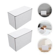 5Pcs Sturdy White Corrugated Paper Boxes for Delivery Shipping and Packing