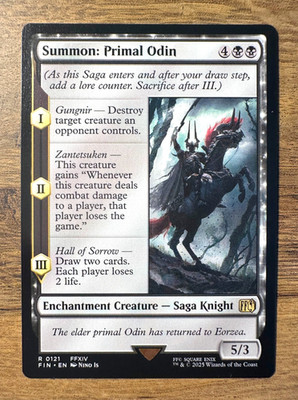 Magic MTG Final Fantasy Summon: Primal Odin #121 FIN *NON-FOIL* Rare