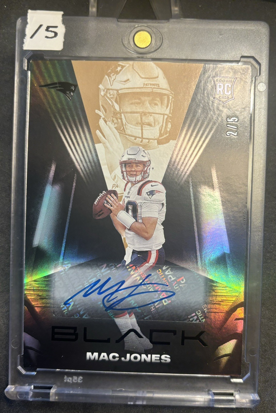 2021 Panini Black Mac Jones Rookie Autograph /5 SSP Auto Trade candidate?👀 #105