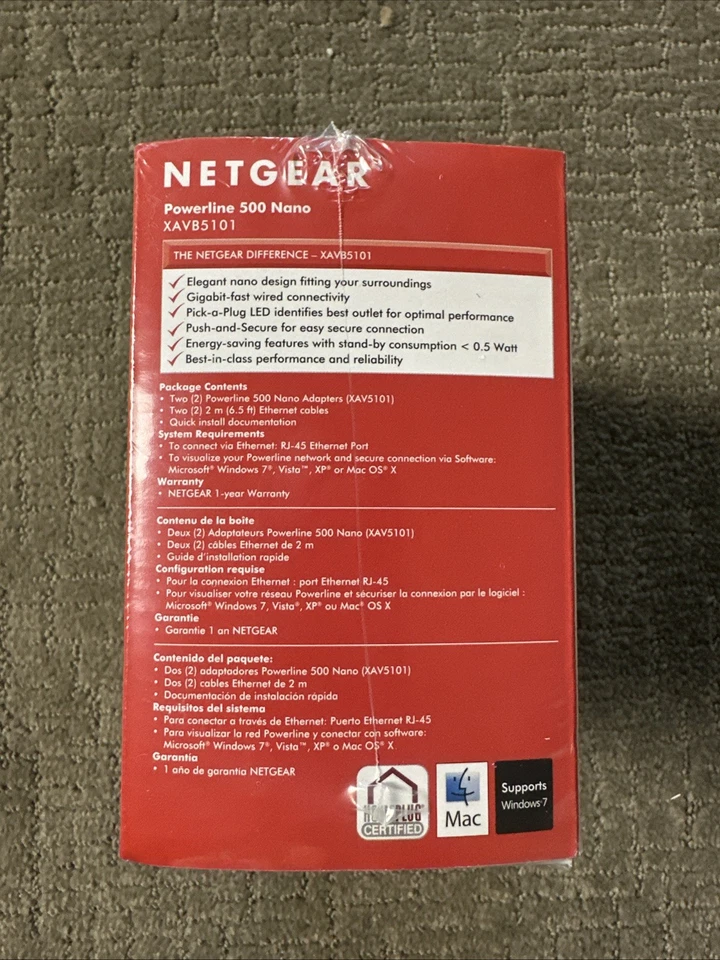 Netgear Powerline 500 Nano XAVB5101 - 100PAS NEW SEALED - Image 4 of 4