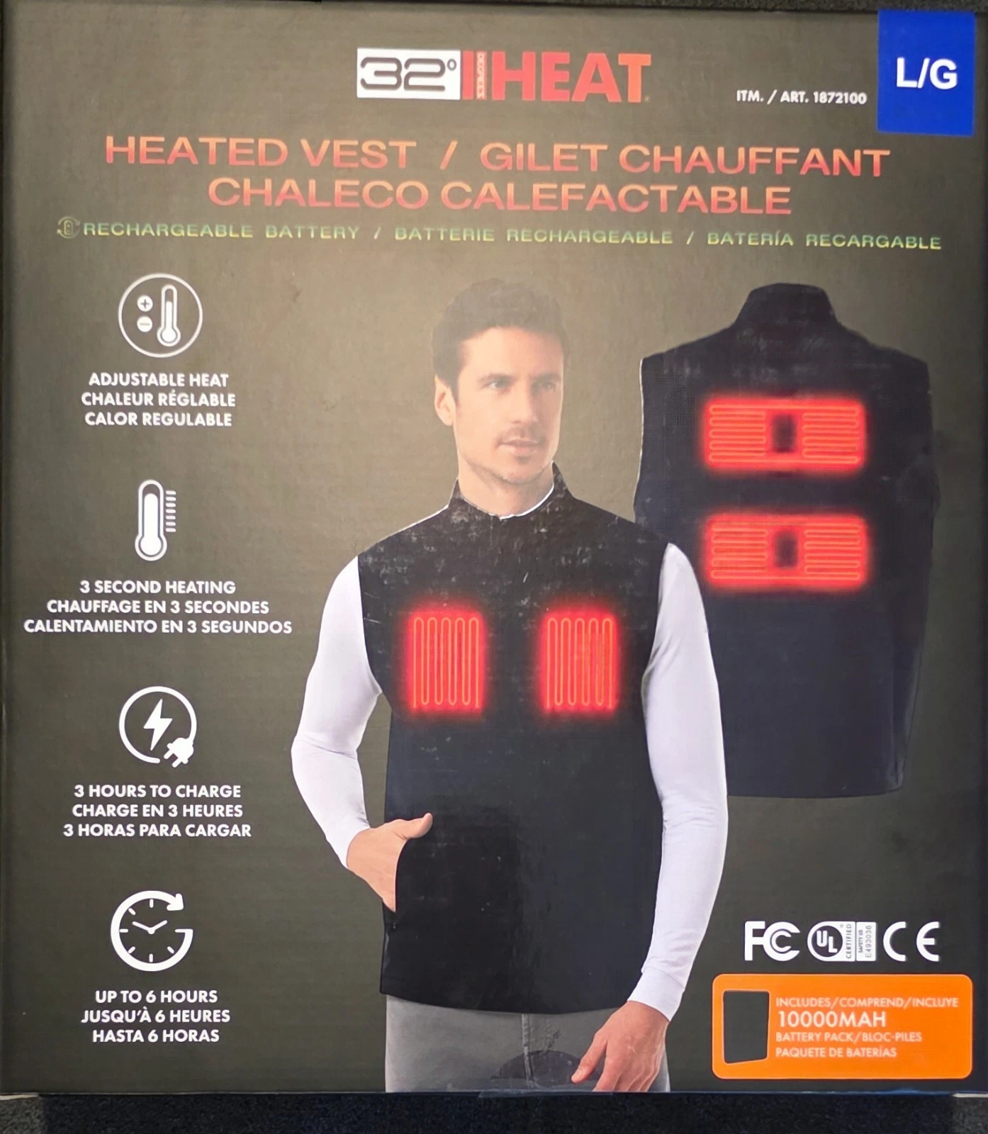 33 Degreez Heated Vest - Black - Large