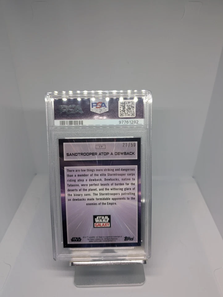 2022 Star Wars Galaxy Sandtrooper #17 Mojo Refractor /50 PSA MINT 9 - Image 2 of 3