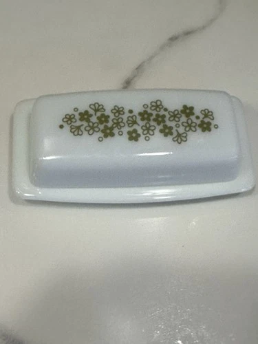 Vintage Pyrex Spring Blossom Crazy Daisy Butter Dish With Lid EUC