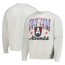 Unisex Stadium Essentials Oatmeal Atlanta Dream Sky High Fleece Crew Neck