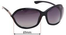 SFx Replacement Sunglass Lenses fits Tom Ford Jennifer FT0008 - 61mm Wide