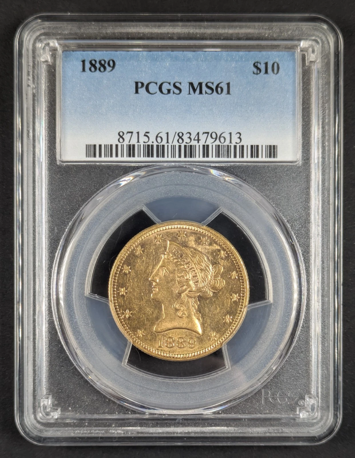 1889 $10 Liberty Gold Eagle PCGS MS61