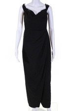 JS Collection Womens Sweetheart Neckline Gown Black Size 4 10928810