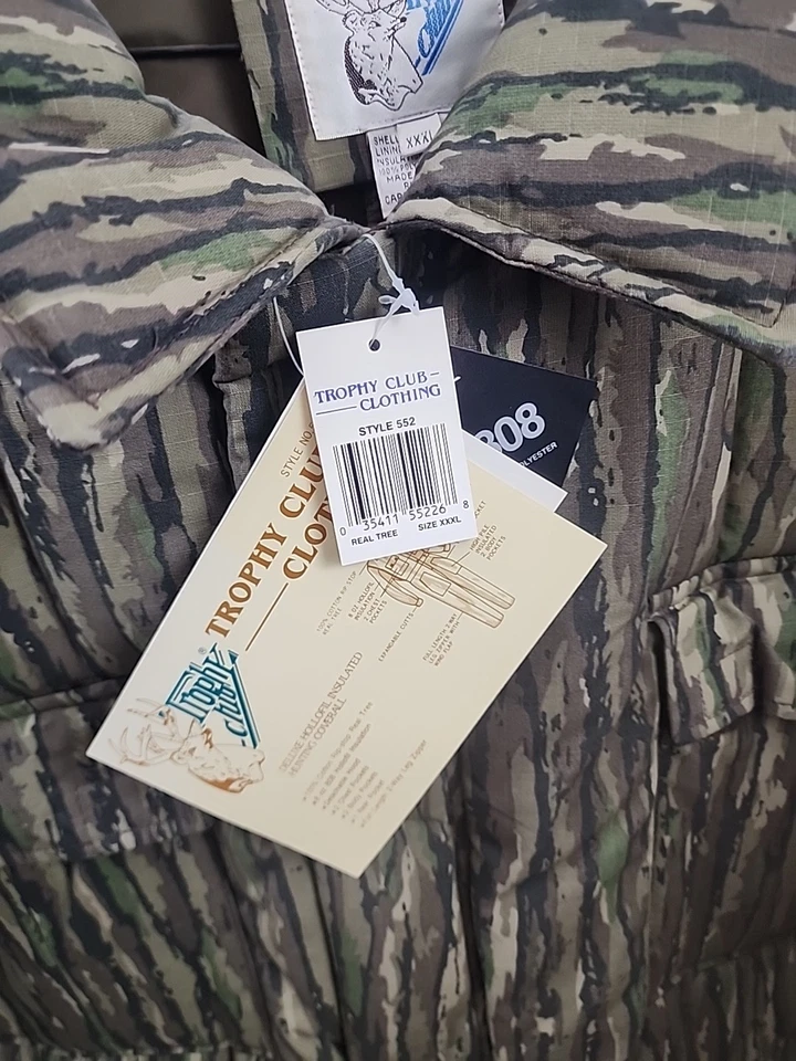 NOS NWT Vintage Trophy Club Insulated Coveralls Overalls Side Zippers Size 3XL - Image 2 of 4