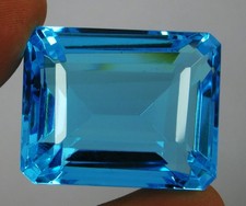 155.20 Ct CERTIFIED Ocean Blue Aquamarine Emerald Cut Natural Loose Gemstone
