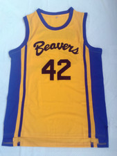 Teen Wolf Scott Howard #42 Beavers Movie Basketball Jersey Stitched S-3XL Yellow