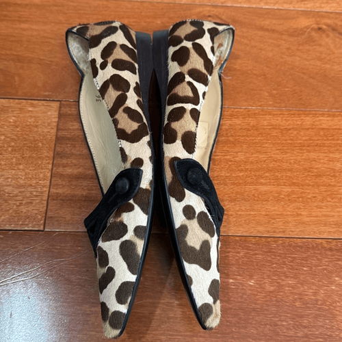 Tod’s Pony-style calfskin leopard print pointed Toe ballet flat Size 36 - Picture 8 of 11